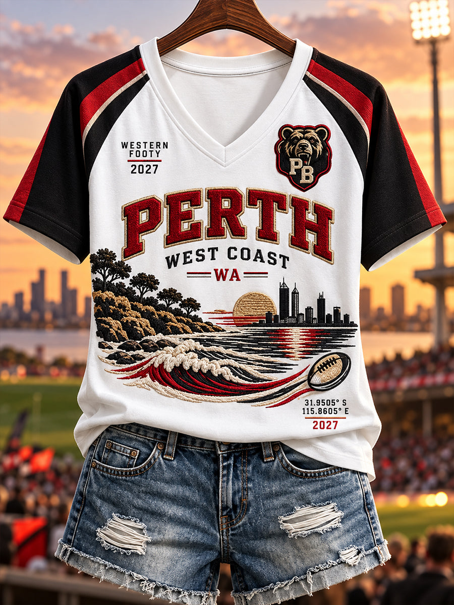 Women's Australian Rugby Perth Bears Fans Short Sleeve T-Shirt