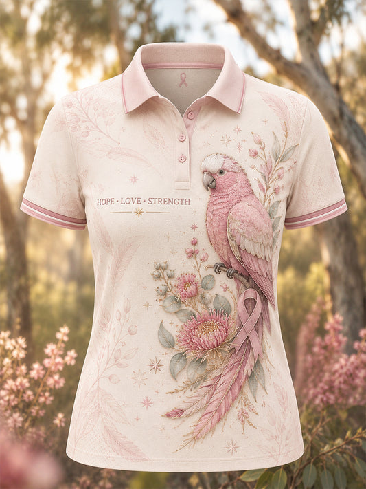 Women's Australian Breast Cancer Awareness Polo T-Shirt