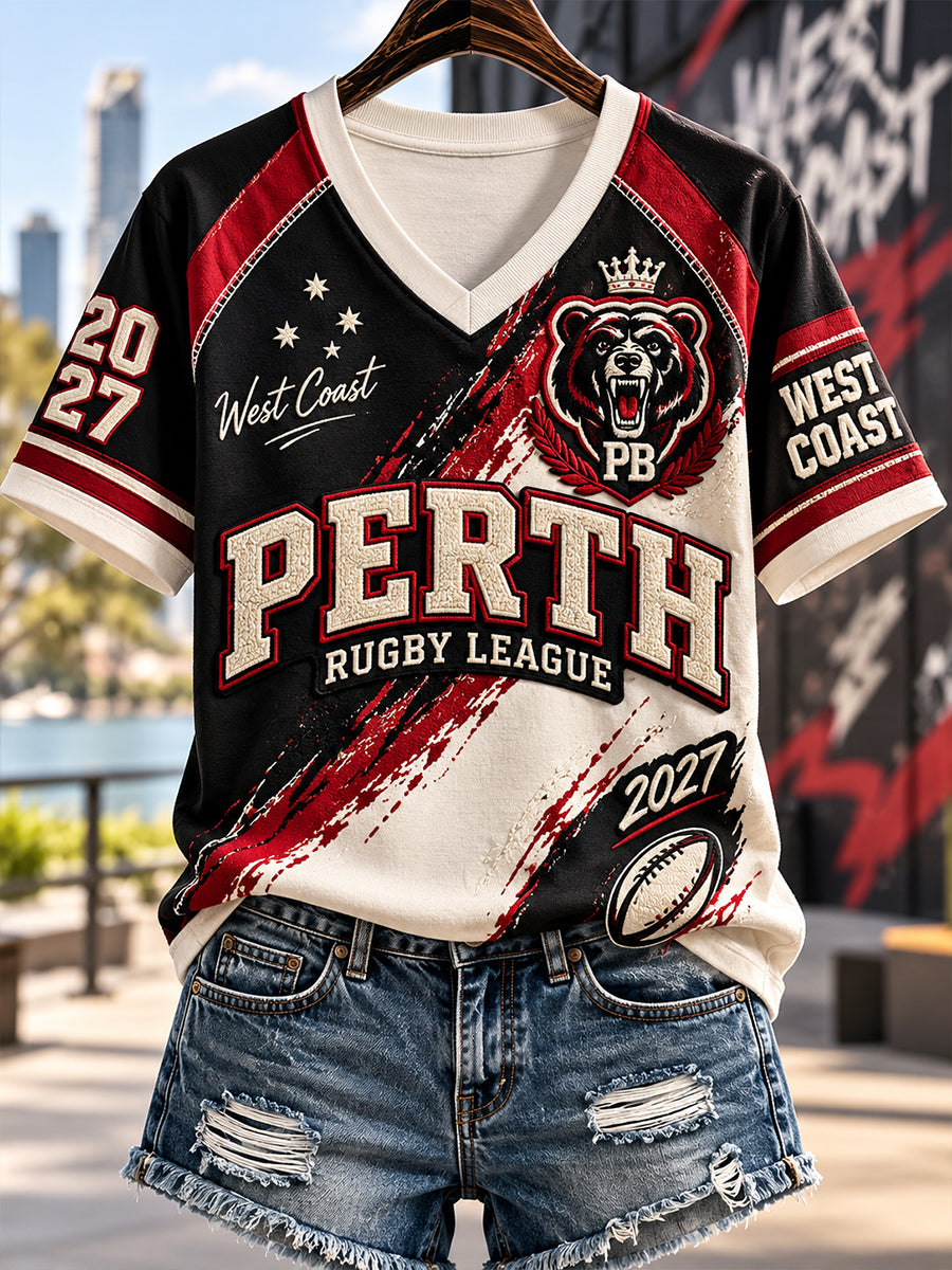 Women's Australian Rugby Perth Bears Fans Short Sleeve T-Shirt