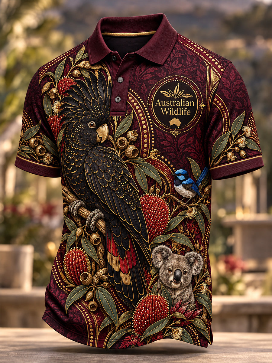 Men's Australian Animals Short Sleeve Shirt