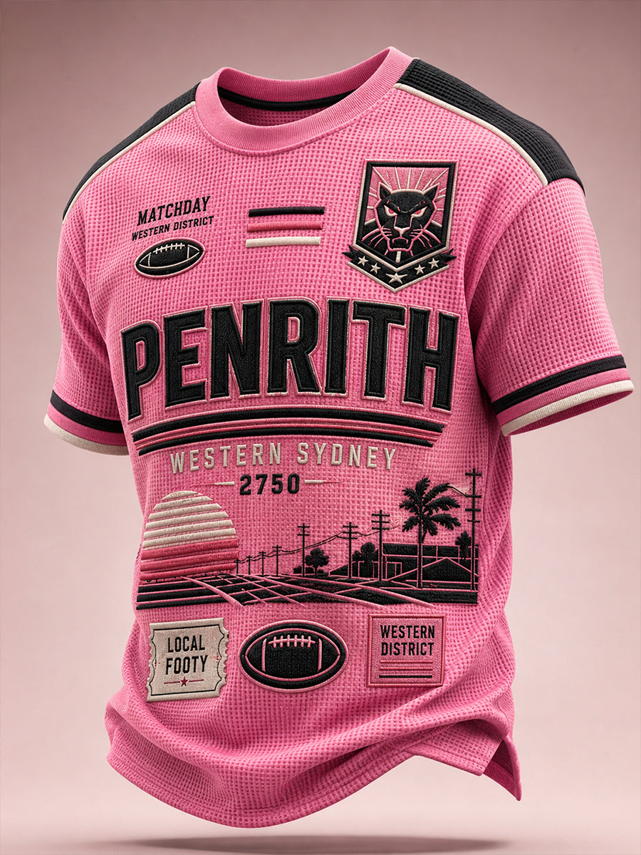 Men's Australian Rugby Penrith Panthers Fans Lover Short Sleeve T-Shirt