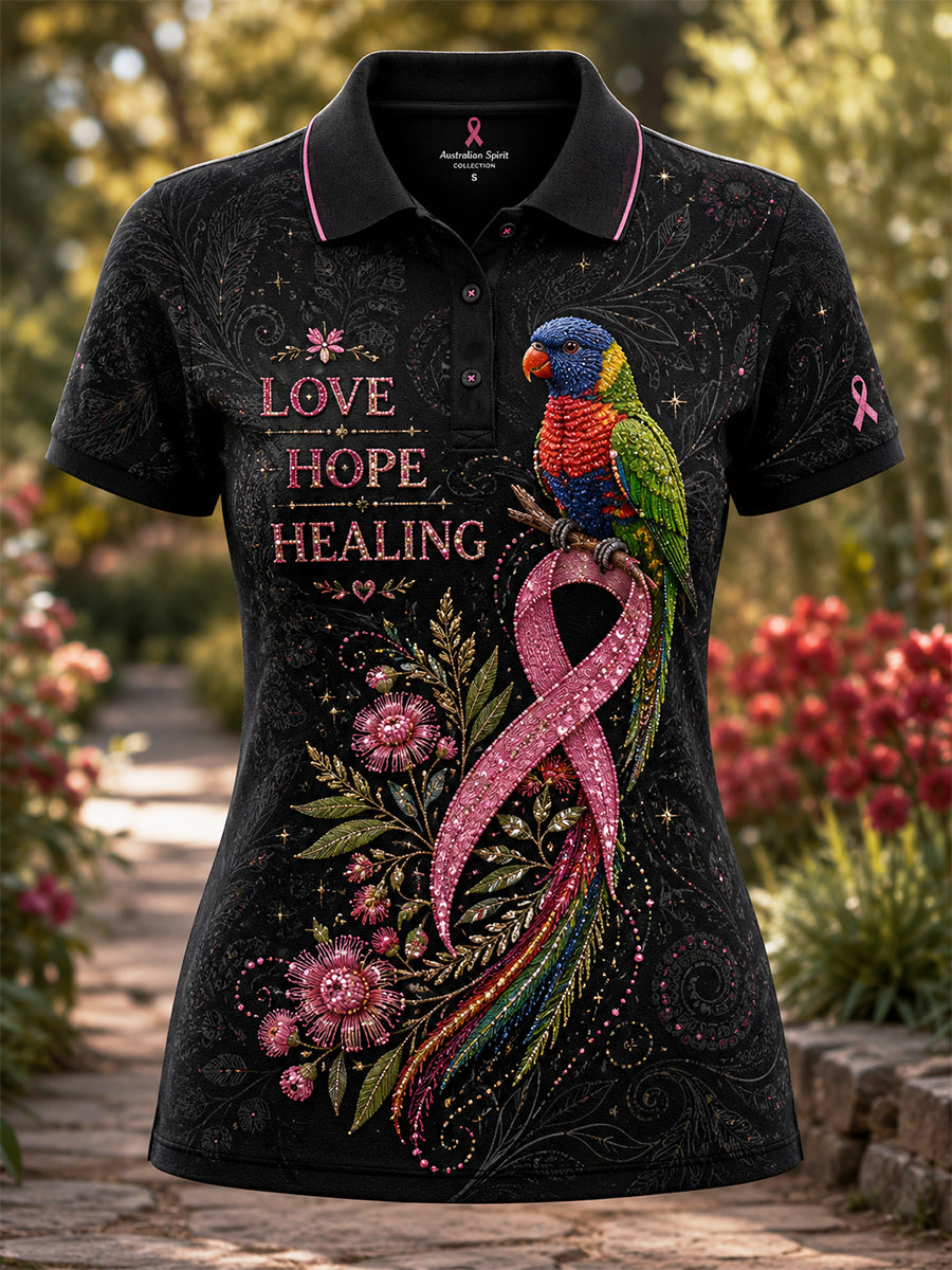 Women's Australian Breast Cancer Awareness Polo T-Shirt