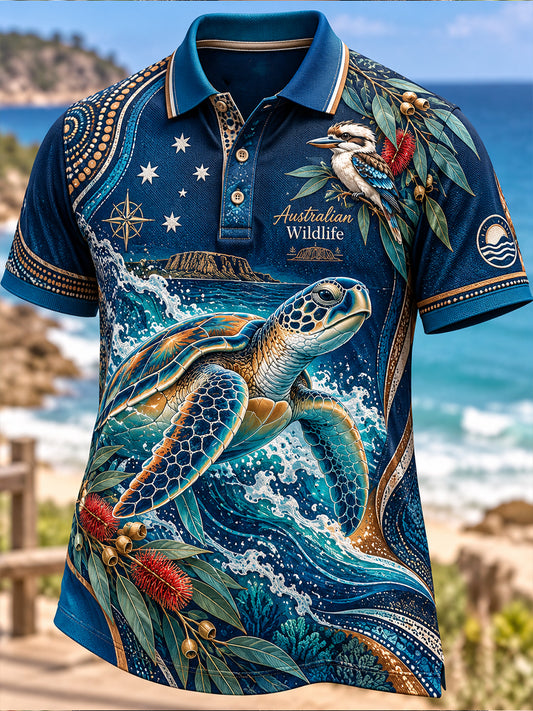 Men's Australian Animals Short Sleeve Shirt
