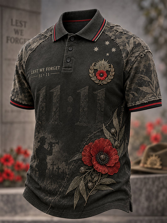 Men's Australian Remembrance Day Short Sleeve Shirt