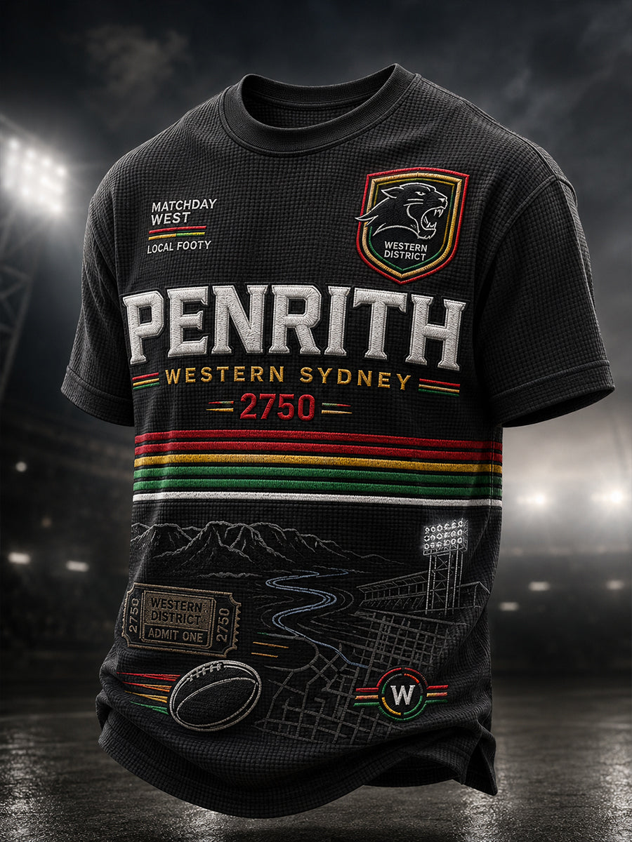 Men's Australian Rugby Penrith Panthers Fans Lover Short Sleeve T-Shirt
