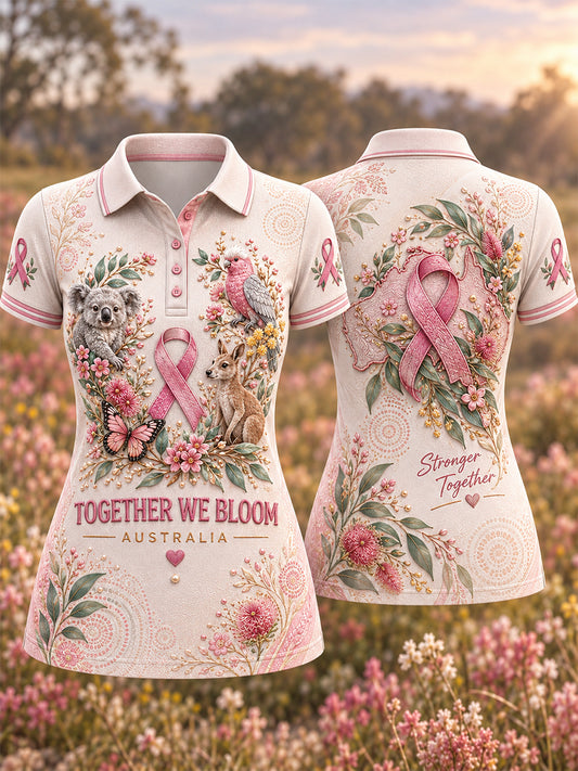 Women's Australian Breast Cancer Awareness Polo T-Shirt