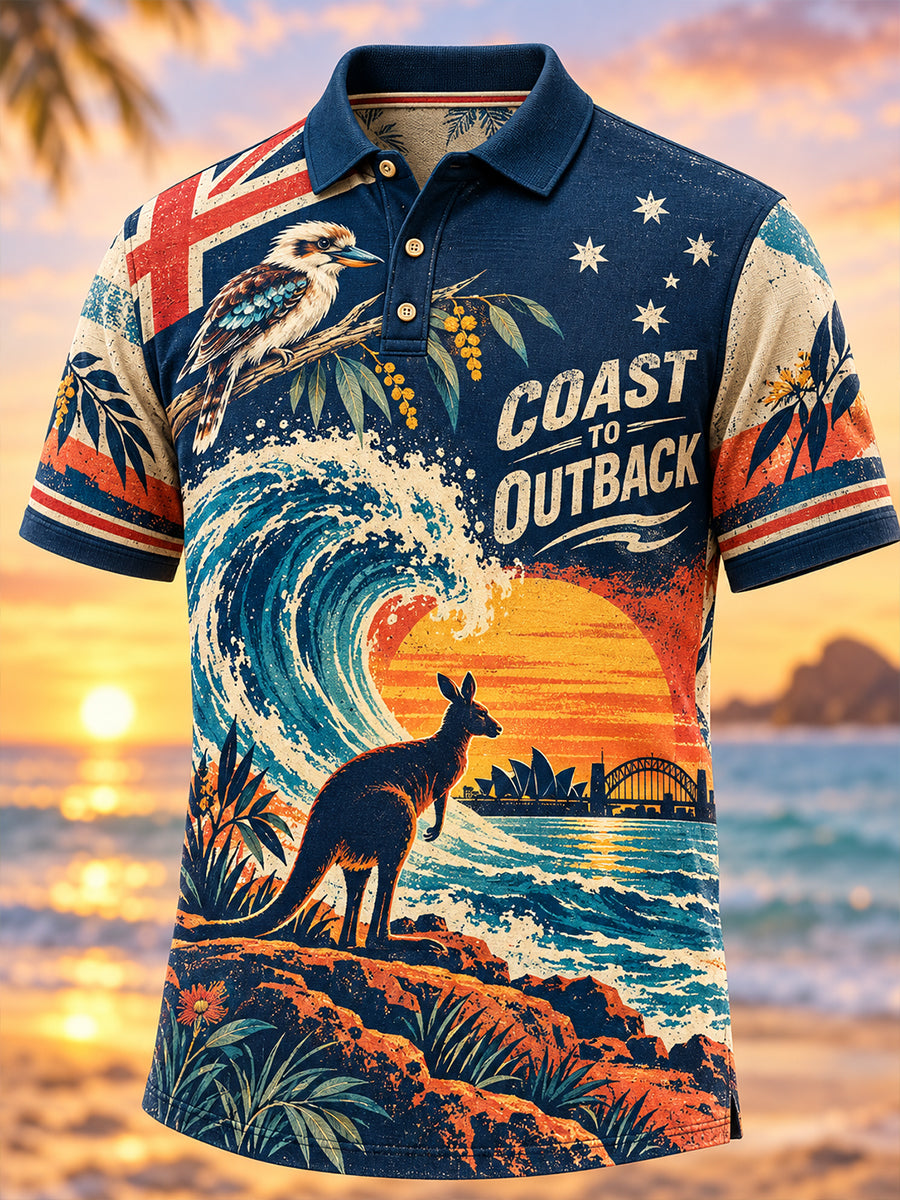 Men's Australian Animals Short Sleeve Shirt Short Sleeve Shirt