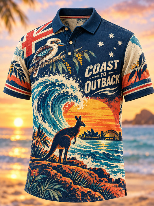 Men's Australian Animals Short Sleeve Shirt Short Sleeve Shirt