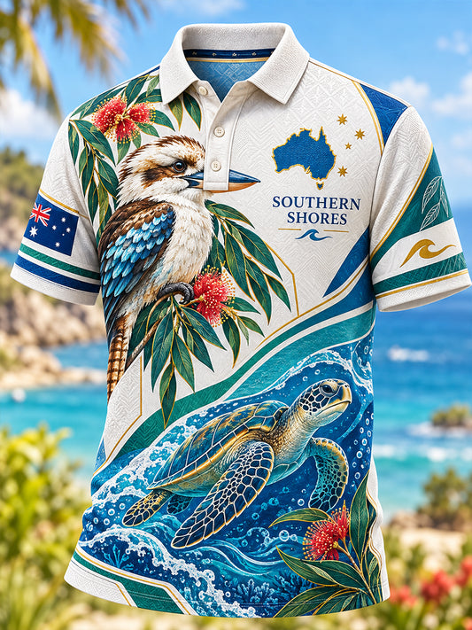 Men's Australian Animals Short Sleeve Shirt Short Sleeve Shirt