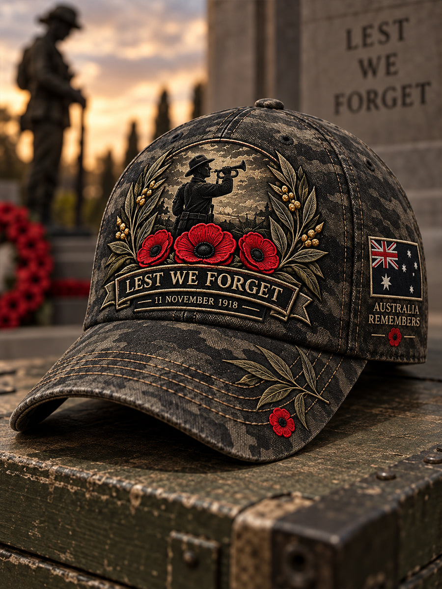 Unisex Australian Remembrance Day Veteran Commemorative  Hat