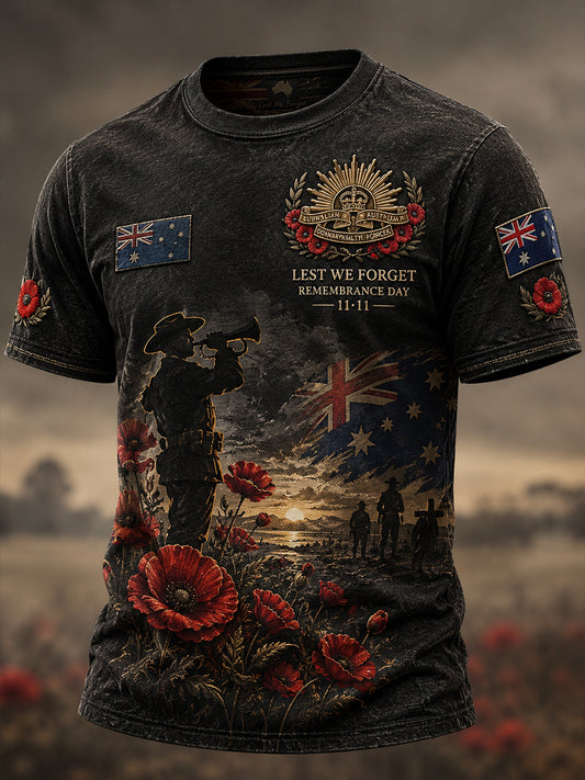 Men's Remembrance Day In Australia Short Sleeve T-Shirt