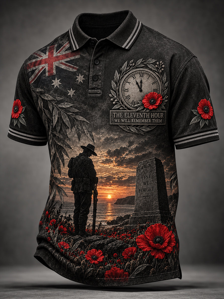 Men's Remembrance Day In Australia Short Sleeve Shirt