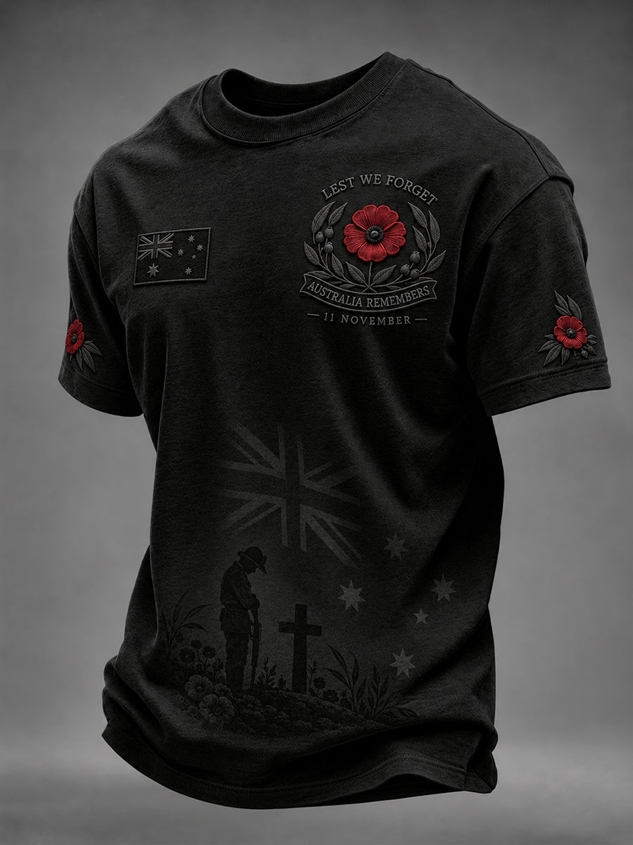 Men's Remembrance Day In Australia Short Sleeve T-Shirt