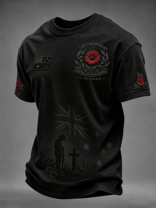 Men's Remembrance Day In Australia Short Sleeve T-Shirt