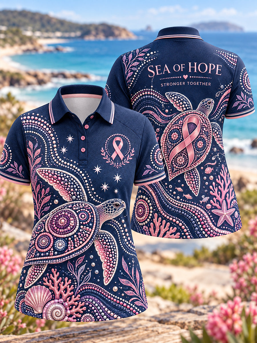 Women's Breast Cancer Awareness Culture In Australia Polo T-Shirt