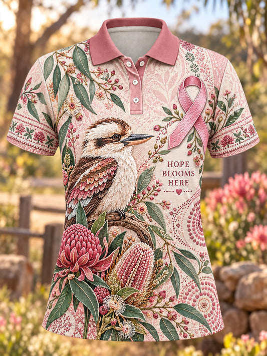 Women's Breast Cancer Awareness Culture In Australia Polo T-Shirt