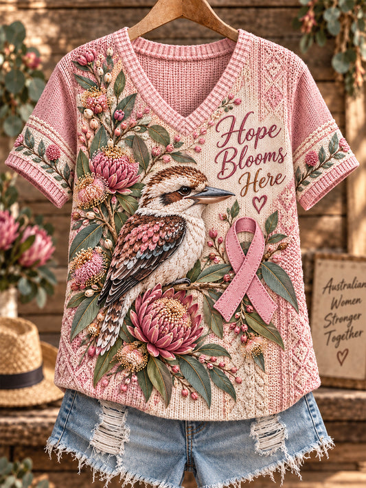Women's Breast Cancer Awareness Culture In Australia Short-Sleeved T-Shirt