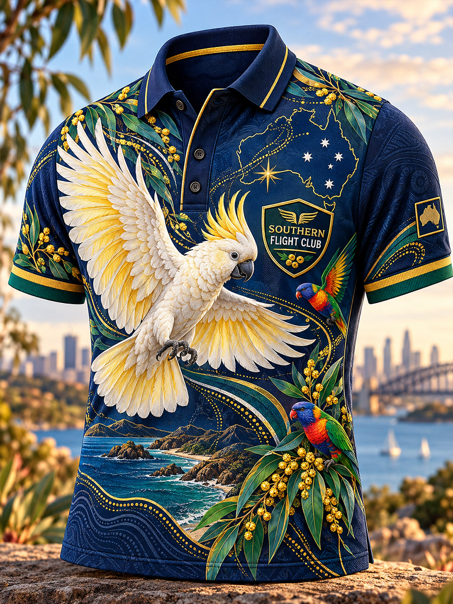 Men's Australian Animals Short Sleeve Shirt
