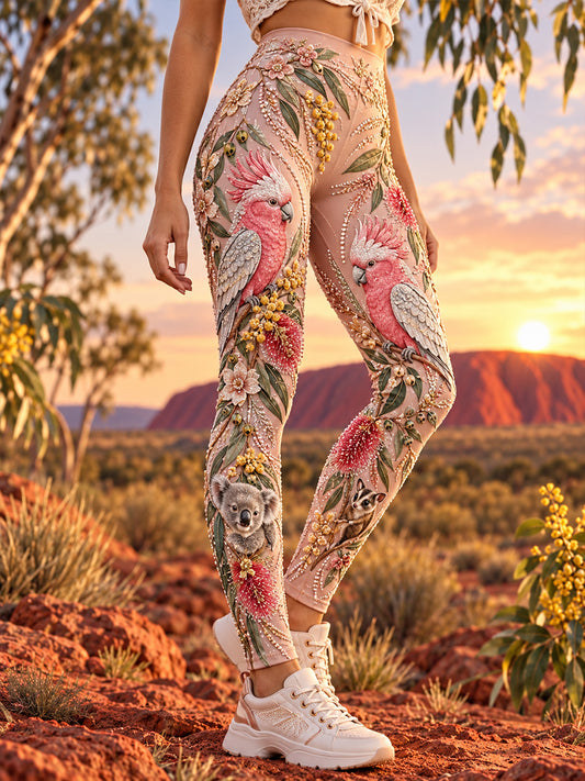 Women's Australian Animals High-Waisted Slim Fit Casual Leggings