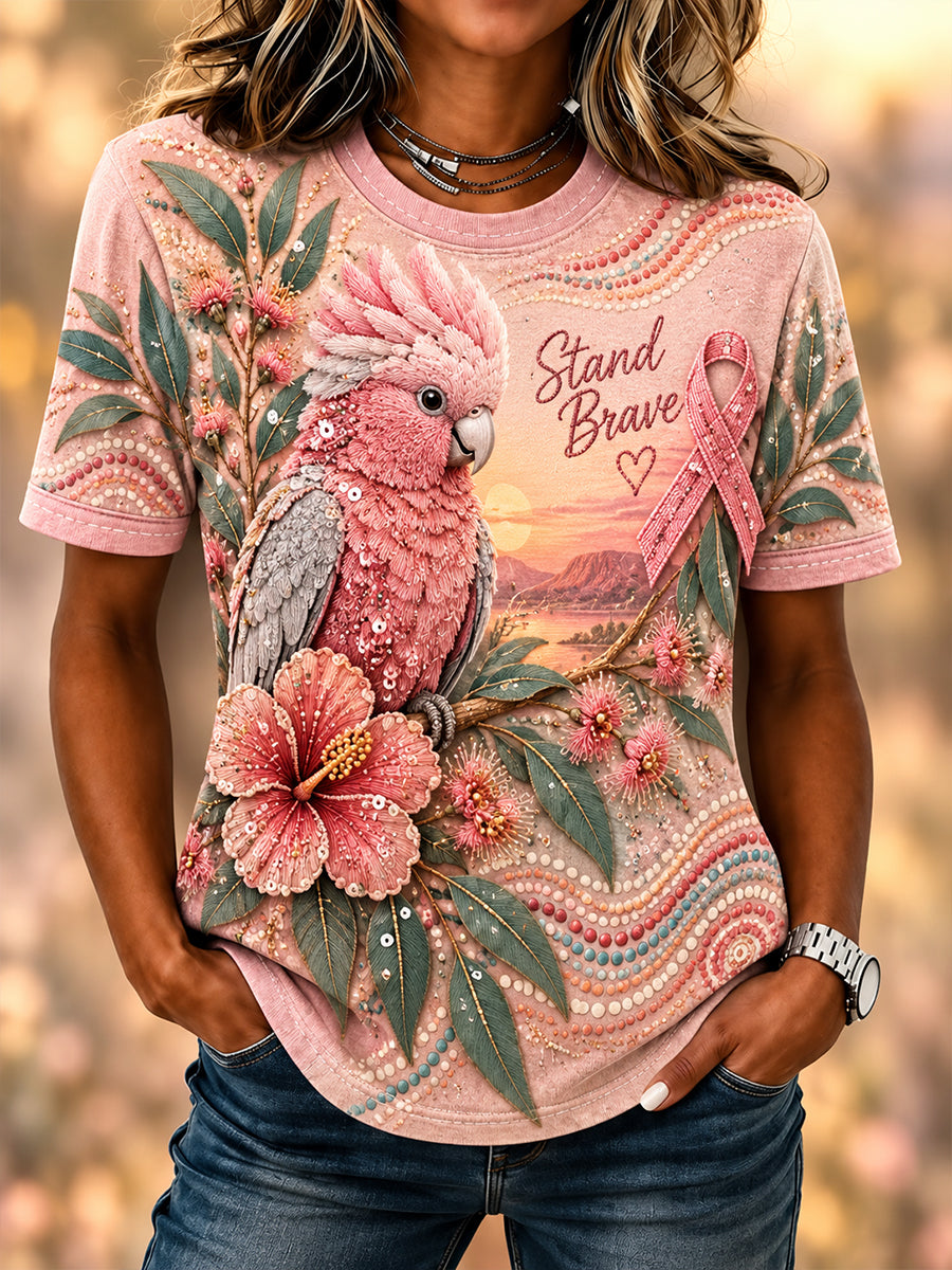 Women's Breast Cancer Awareness In Australia Short-Sleeved T-Shirt