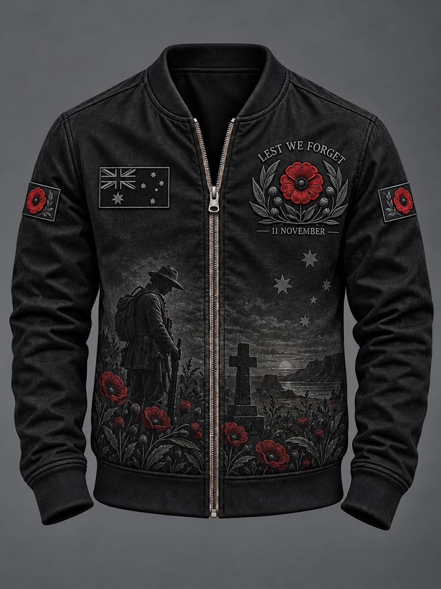 Men's Remembrance Day in Australia  Printed Monkey Jacket