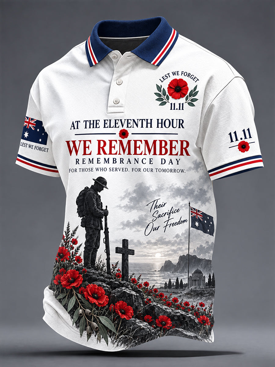Men's Remembrance Day in Australia Short Sleeve Shirt