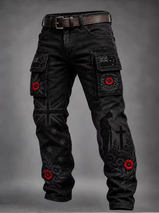 Men's Remembrance Day in Australia Casual Work Trousers