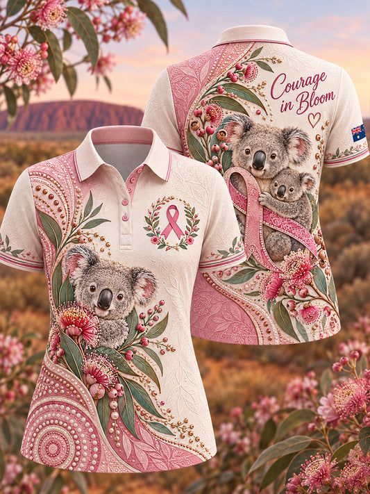 Women's Breast Cancer Awareness In Australia Polo T-Shirt