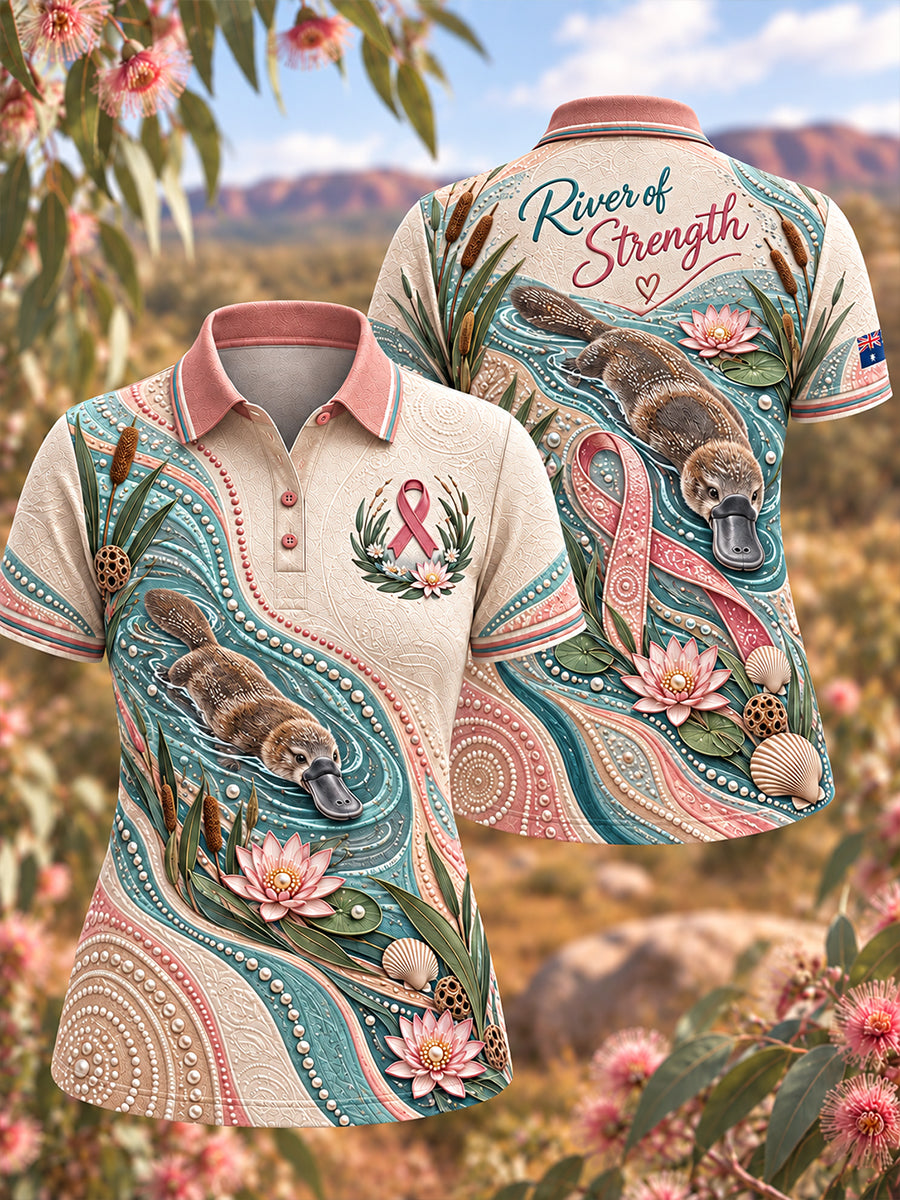 Women's Breast Cancer Awareness In Australia Polo T-Shirt