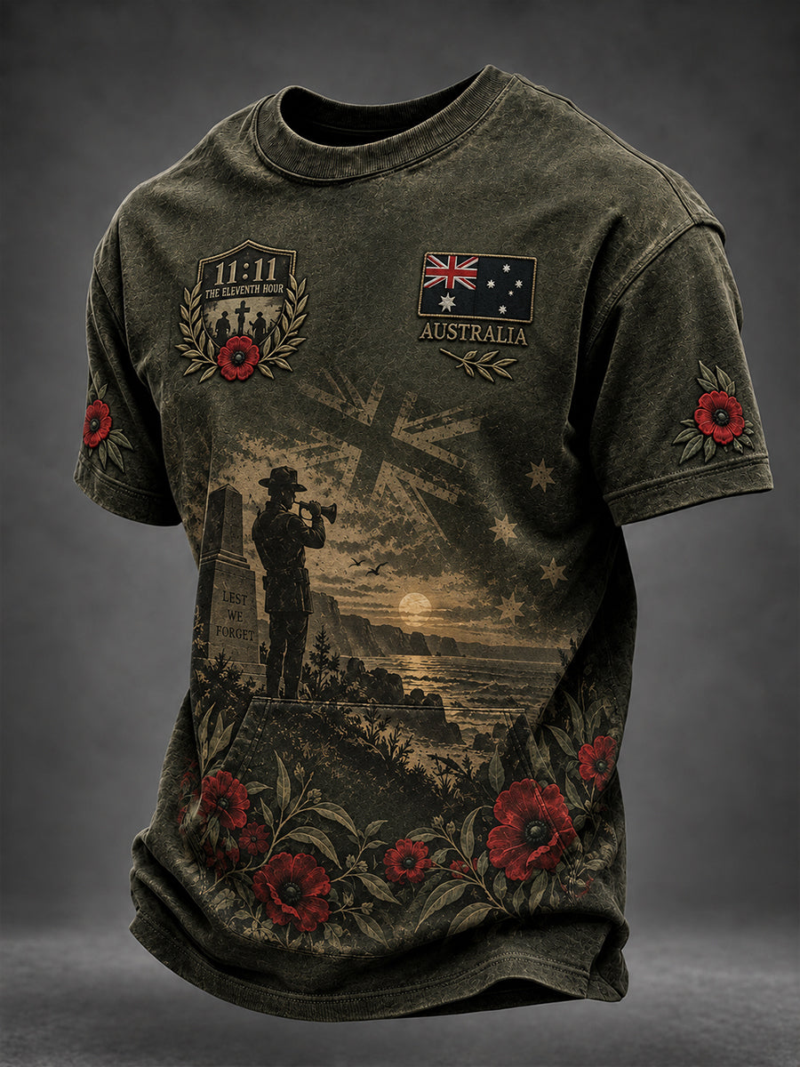 Men's Remembrance Day In Australia Short Sleeves T-Shirt