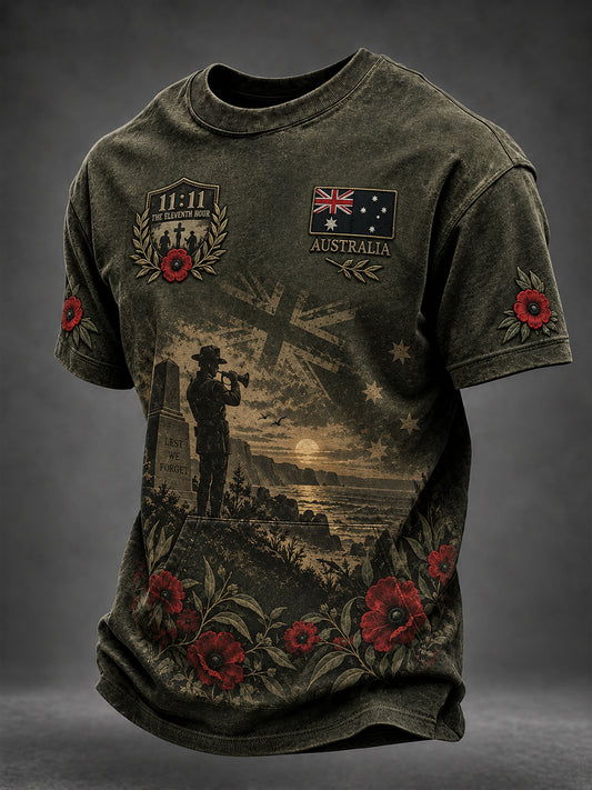 Men's Remembrance Day In Australia Short Sleeves T-Shirt