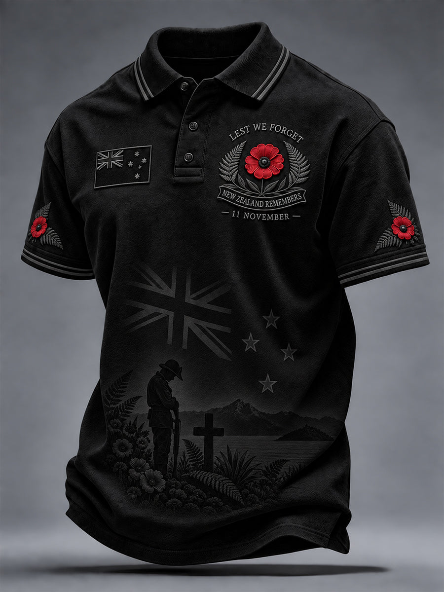 Men's Remembrance Day  in New Zealand Short Sleeve Shirt