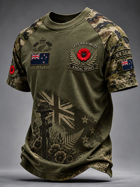Men's Remembrance Day  in New Zealand Short Sleeve T-Shirt