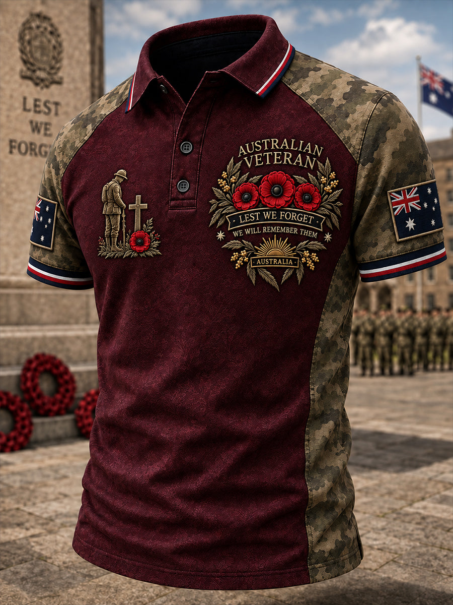 Men's Remembrance Day in Australia Short Sleeve Shirt