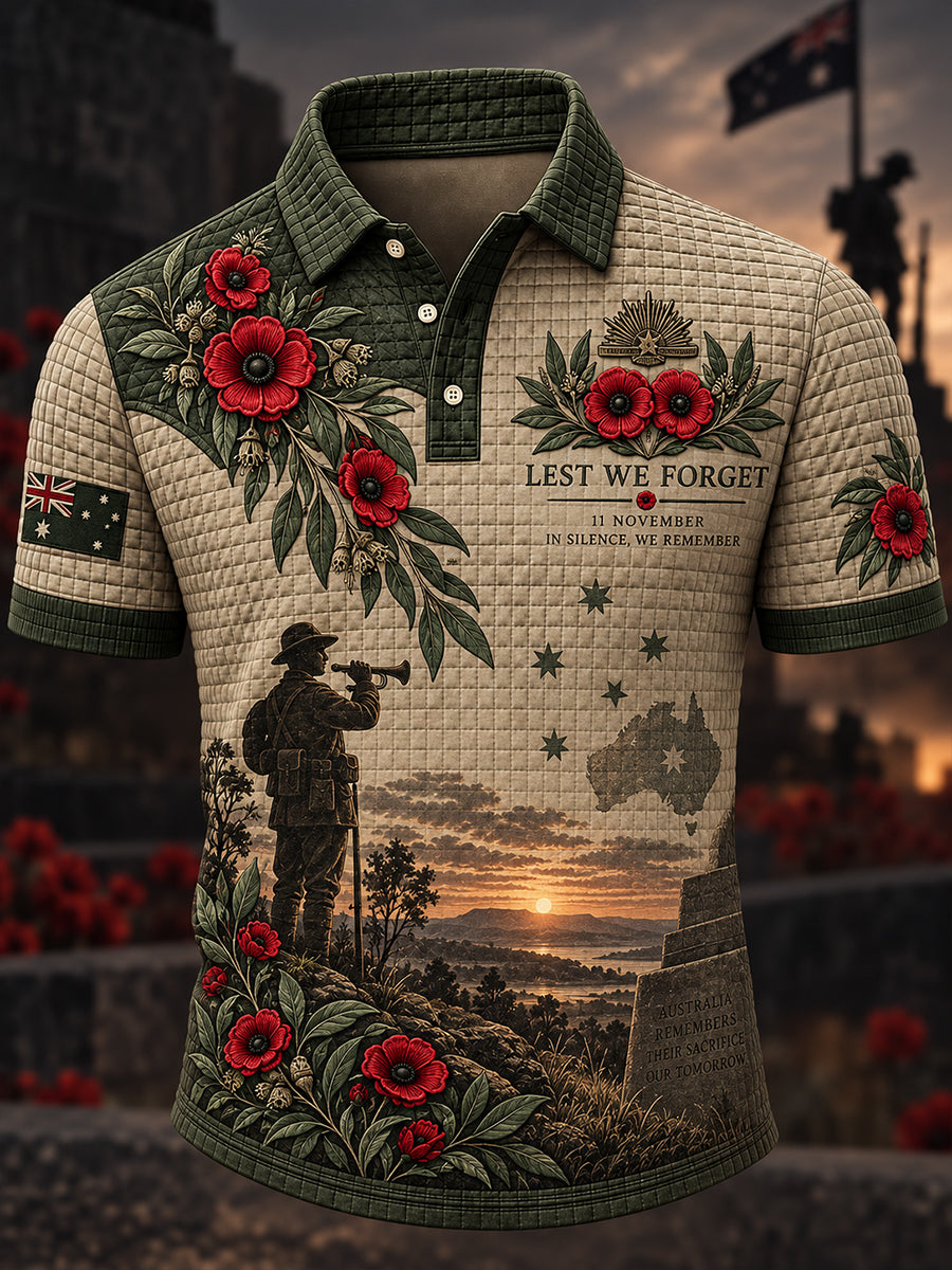 Men's Remembrance Day in Australia Short Sleeve Shirt