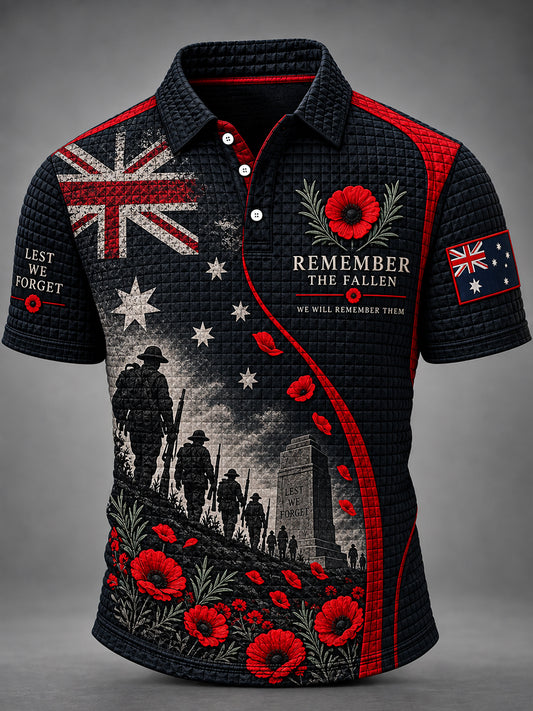 Men's Remembrance Day in Australia Short Sleeve Shirt