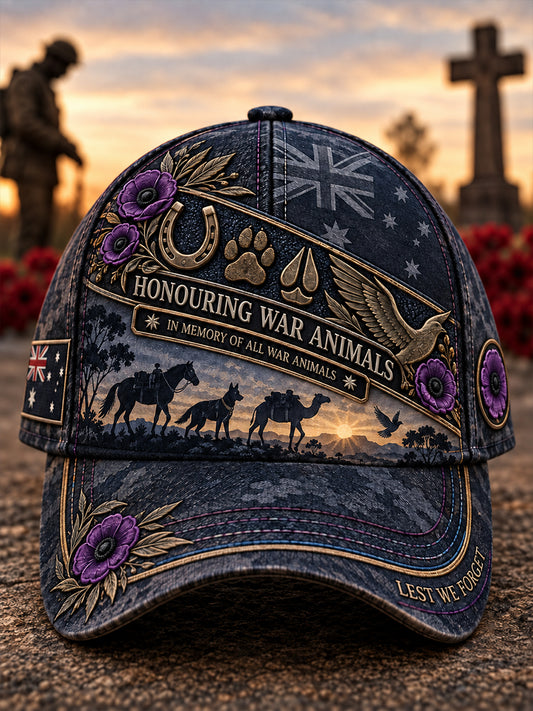 Unisex Australian War Animal Memorial For Remembrance Day  Hat