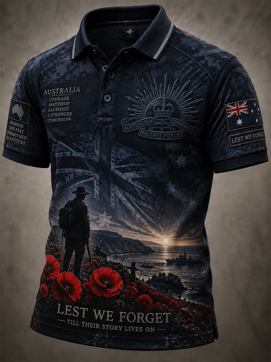 Men's Remembrance Day In Australia Polo Shirt