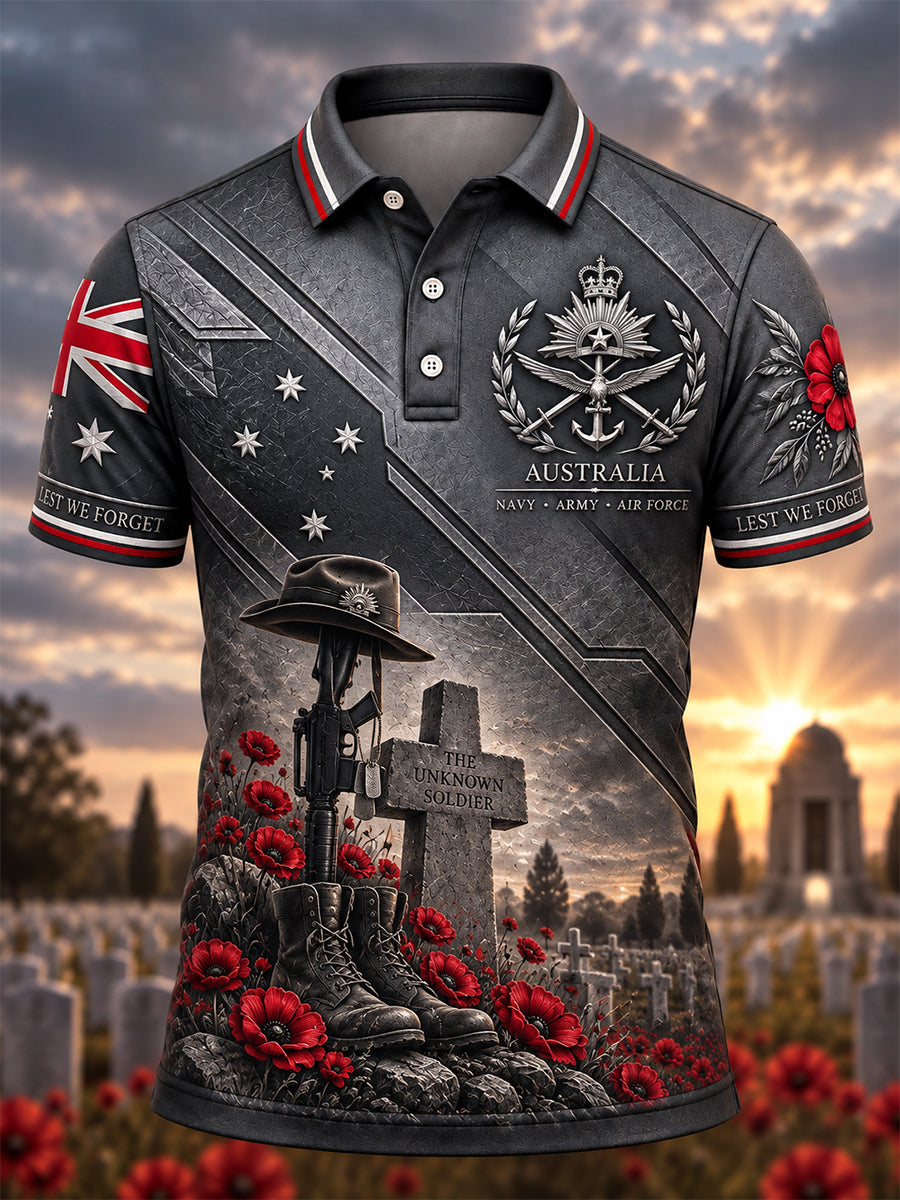 Men's Remembrance Day In Australia Polo Shirt