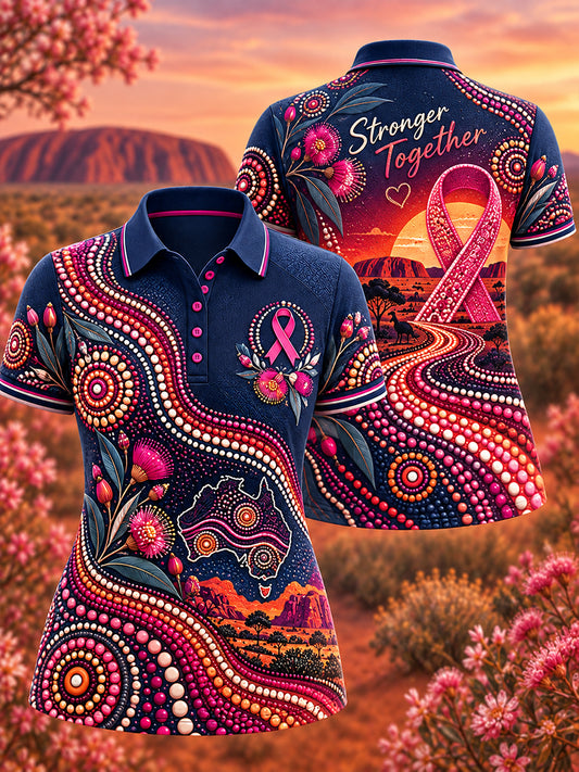 Women's Breast Cancer Awareness In Australia Polo T-Shirt