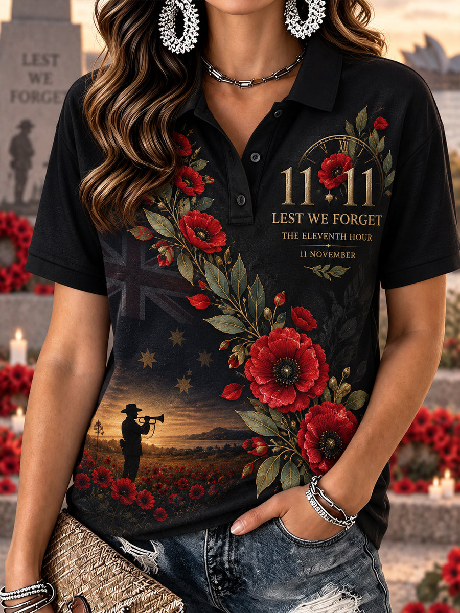 Women's Remembrance Day Polo T-Shirt