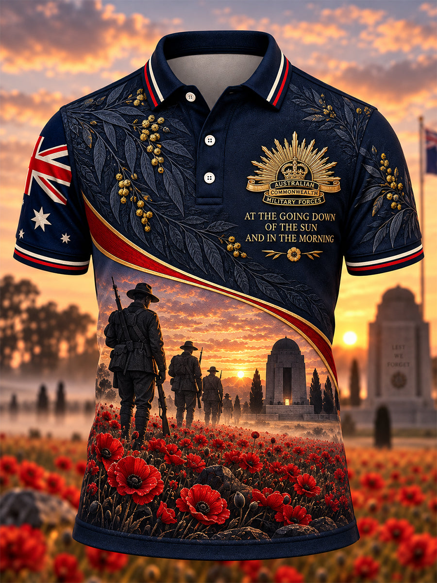 Men's Remembrance Day In Australia Polo Shirt