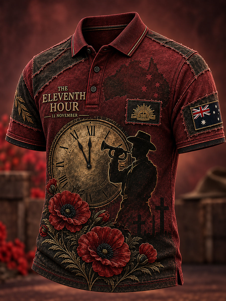 Men's Australian Veteran Remembrance Day  Short Sleeve Shirt