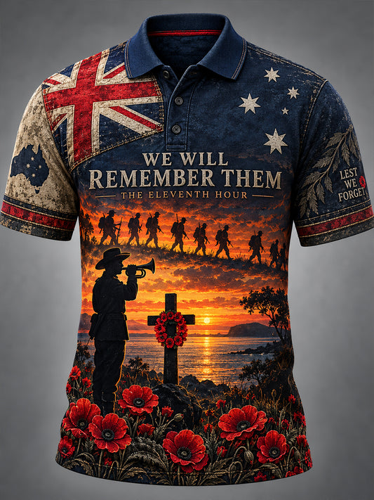 Men's Australian Veteran Remembrance Day Short Sleeve Shirt