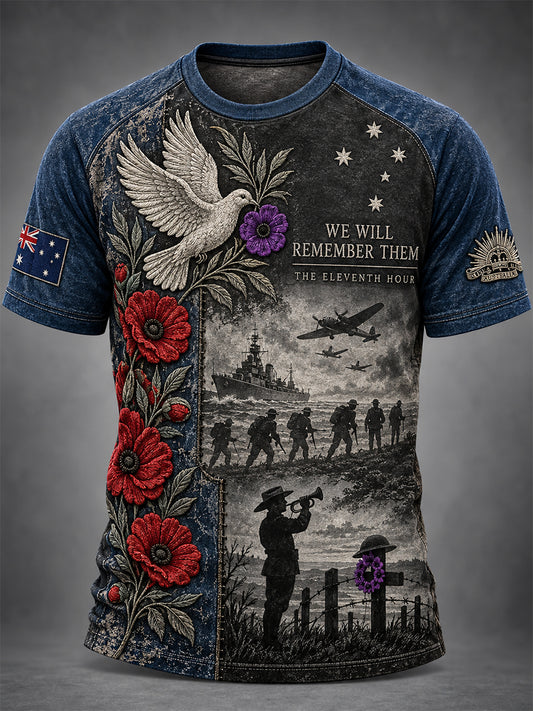 Men's Australian Veteran Remembrance Day Short Sleeve T-Shirt