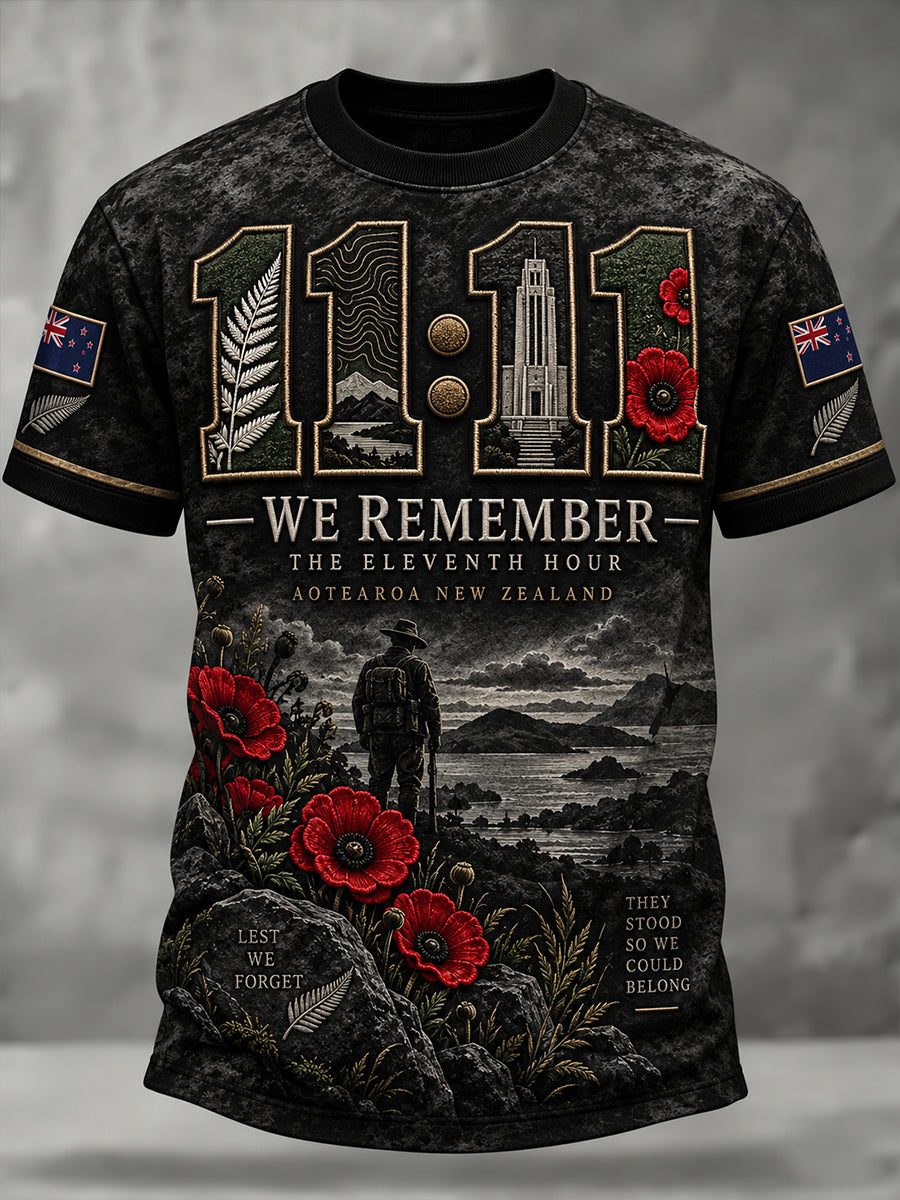 Men's New Zealand Veteran Remembrance Day Short Sleeve T-Shirt