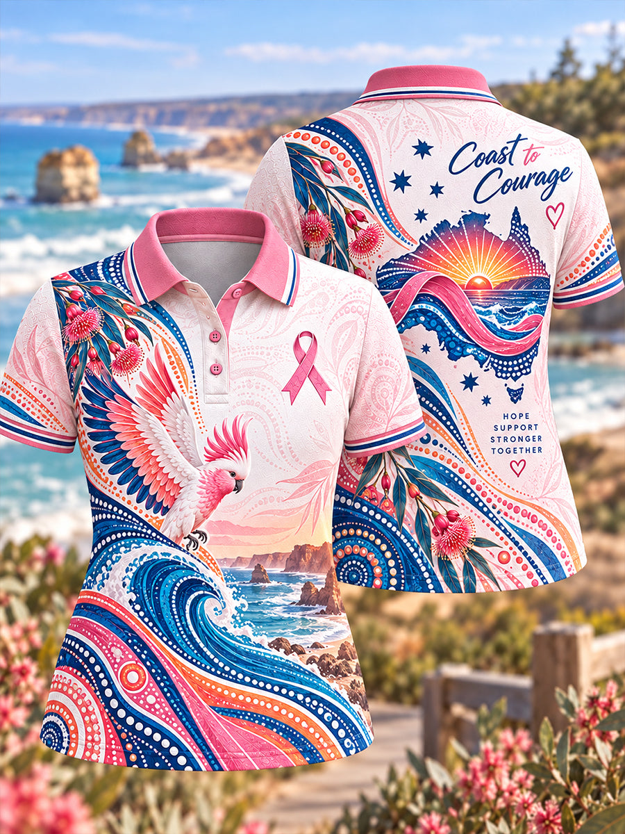 Women's Breast Cancer Awareness in Australia Polo T-Shirt