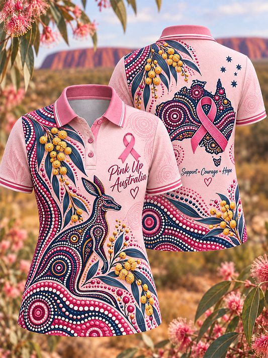 Women's Breast Cancer Awareness in Australia Polo T-Shirt