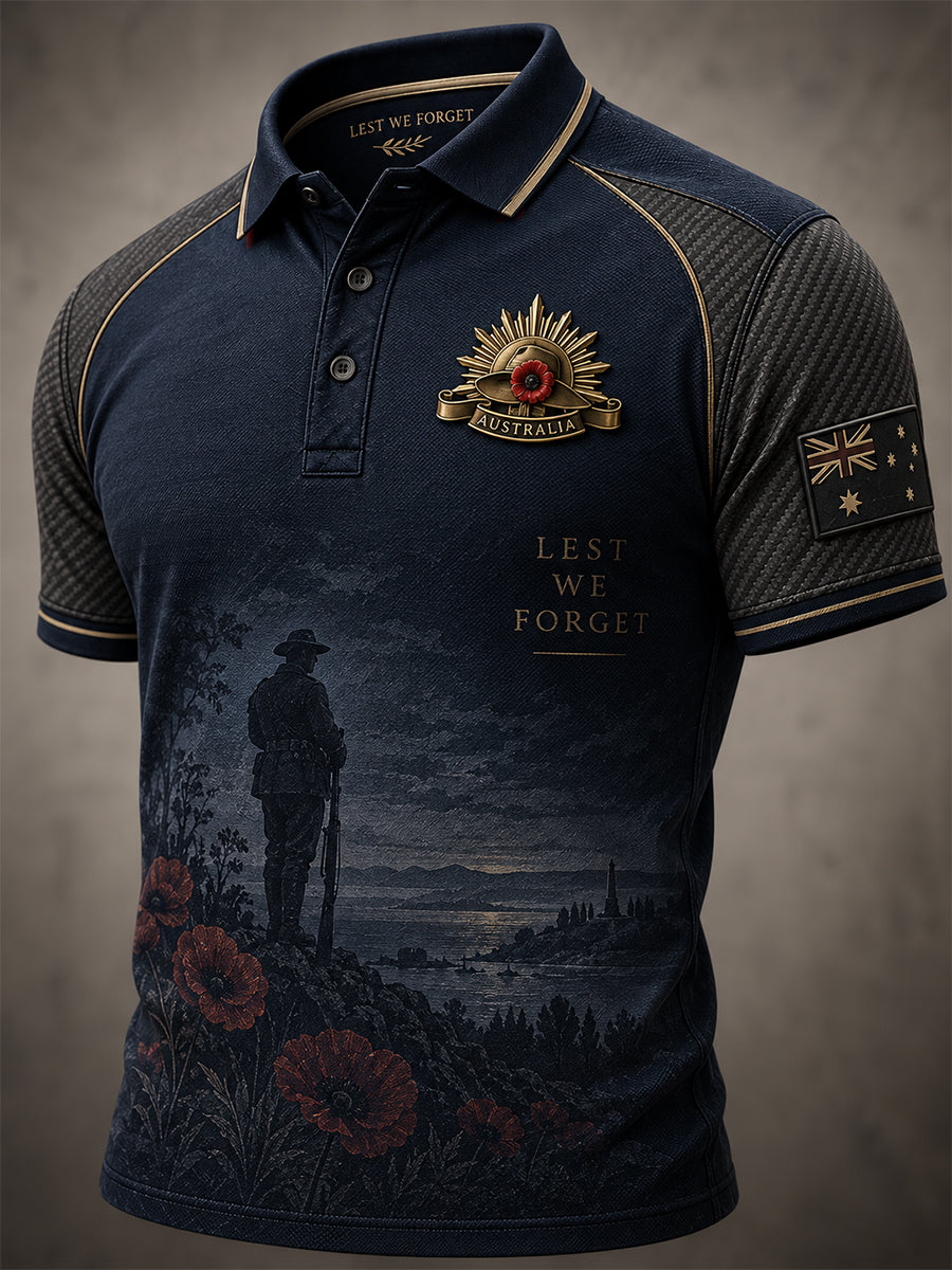 Men's Remembrance Day In Australia Polo Shirt