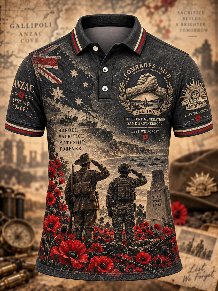 Men's Remembrance Day In Australia Polo Shirt